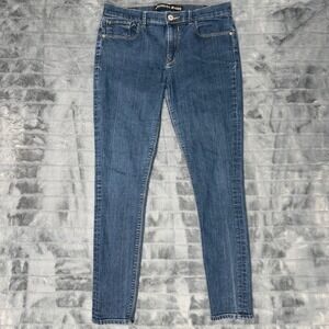 Express Jeans Mia Mid Rise Legging Dark Wash Skinny Denim Womens 10R